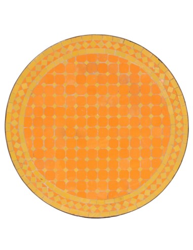 Mosaik Tischplatte ø60cm Metak gelb/gelb