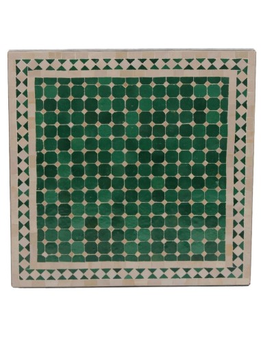 Mosaik Tischplatte 60x60 cm Mebo grün/natur