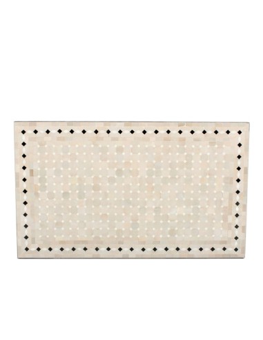 Mosaik Tischplatte 60x100 cm Yena natur/weiss/rot
