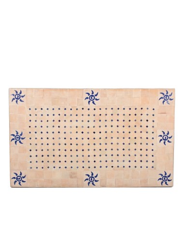Mosaik Tischplatte 60x100 cm Azar natur/blau