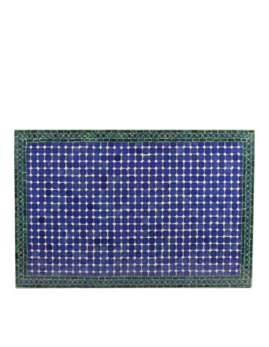 Mosaik Tischplatte 80x120 cm Fassia blau/grün/natur