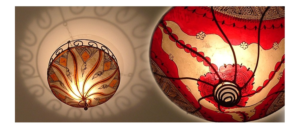 Marokkanische Lederhängelampen | albena Marokko Galerie 